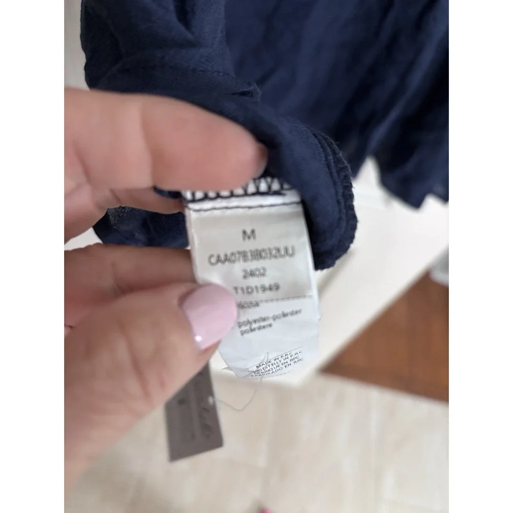 Cupshe  Size Medium New With Tag Bathing Suit‎ Cover-Up Navy Blue 3625